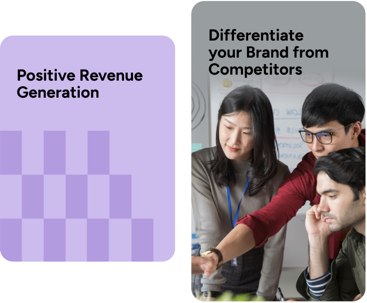 Positive revenue generation & differentiate your brand from competitors 