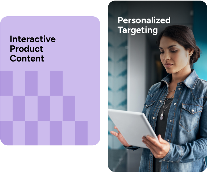 Interactive product content and personalized targeting